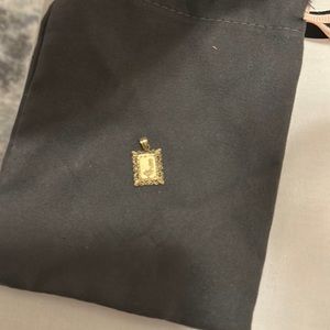 Initial gold charm -J